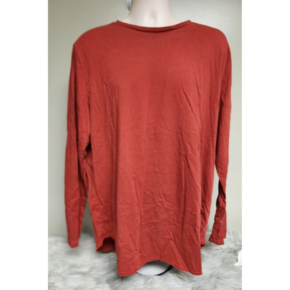 PacSun T-Shirt Men XL  Basic Short Sleeve‎ Scallop Fit Rust
